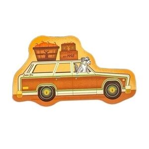 Dutch Bros Sticker 9/2025 Station Wagon Dog Pumpkins Fall‎ Collectible
